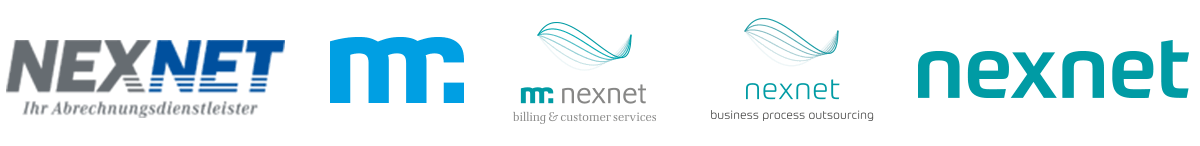 Evolution of the nexnet GmbH company logo Evolution of the nexnet GmbH company logo